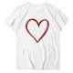thumbnail image 3 of Tejiojio Women's Plus Size T-shirt Valentine's Day Heart Print Round Neck Short Sleeve Tops Spring Summer XL-5XL, 3 of 4