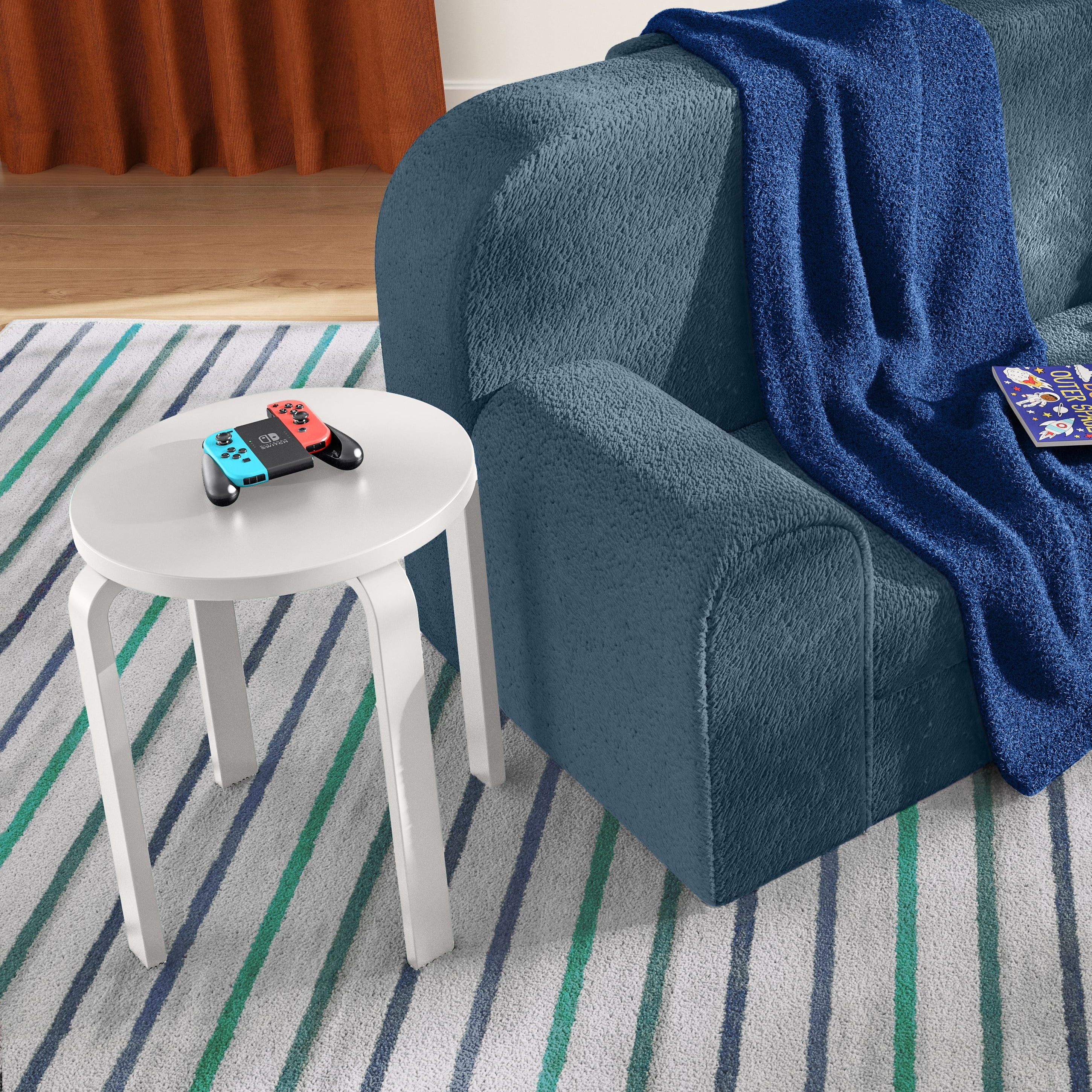 Mainstays Kids Wood Nightstand Side Table, Brilliant White