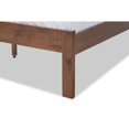 thumbnail image 5 of Baxton Studio Malene Mid-Century Modern Walnut Finished Wood Queen Size Platform Bed, 5 of 7