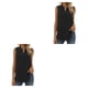 thumbnail image 3 of Blusa sin mangas Qarigey holgada de poliéster color sólido para mujer, 3 of 6