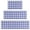 Blue and White Checkered Pattern, variant on Yellow and White Checkered Pattern Kitchen Rugs Set Of 3, Non Slip Washable Kitchen Runner Rugs, Decorative Floor Mats for Sink Laundry and Home Use, 17"x30" + 17"x47" + 17"x59"