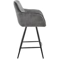 thumbnail image 6 of Home Square 26" Bar Stool in Charcoal Fabric and Black Finish - Set of 2, 6 of 9