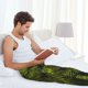 thumbnail image 5 of Balery Tropical Palm Leaves Fern Leaf Pantalones de pijama para hombre, pijama ultraligero, pantalón de descanso-X-Large, 5 of 6