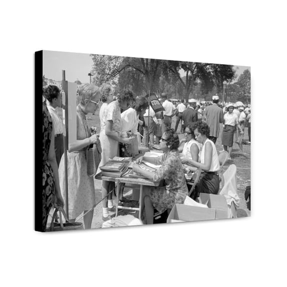 Canvas Print: Souvenir Booklet Sales Table At The March On Washington, 1963
