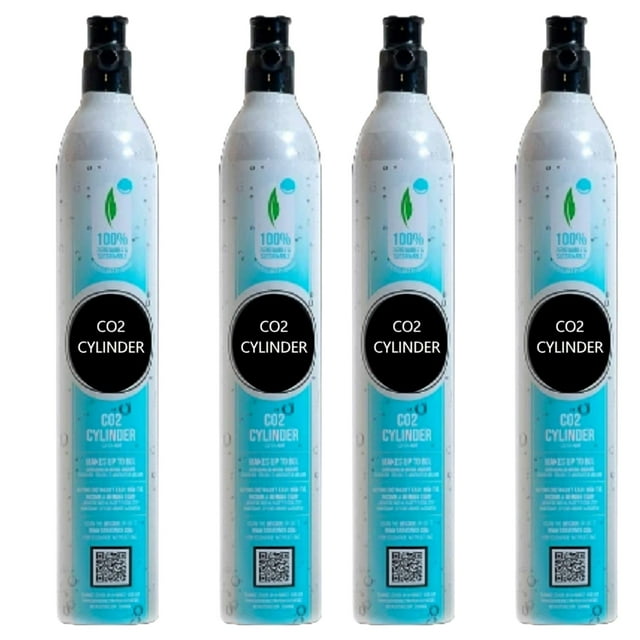 Recarga de bidón de CO2 FIZZIT de 60 L con rosca, paquete de 4 unidades para hacer refrescos