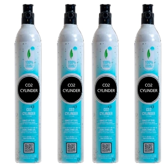 Recarga de bidón de CO2 FIZZIT de 60 L con rosca, paquete de 4 unidades para hacer refrescos