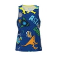 thumbnail image 4 of Easygdp Dinosaur In Space Men's Tank Top, Sleeveless Muscle T Shirts, Breathable, Quick-Dry, Loose for Gym, Running, Fitness - XX-Large, 4 of 9