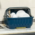 thumbnail image 1 of QUTETN Kitchen Dishware Organizer - Adjustable Rack For Plates And Bowls With Drainage - Utensil Storage Box With Lid - Space-Saving Cabinet For Tableware Modern Home Decor, 1 of 5