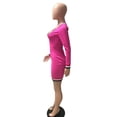 thumbnail image 4 of Vestido de talla grande LW, vestido ajustado con cuello en V, Mini vestido ajustado de manga larga para otoño e invierno, vestidos de falda Sexy, vestido elegante para mujer, 4 of 6