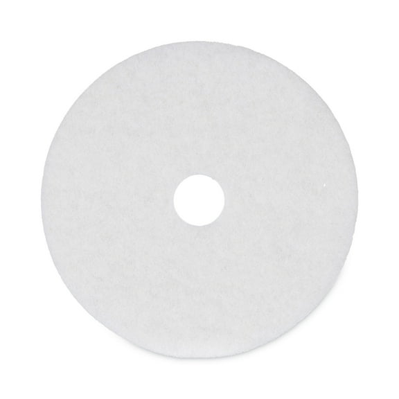 Boardwalk Polishing Floor Pads, 20" Diameter, White, 5/Carton -BWK4020WHI