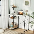 thumbnail image 2 of Gymax Computer Desk w/ Shelves 3-Tier Storage Bookshelf Ladder-shaped Metal Frame, 2 of 10