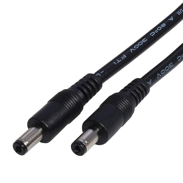 Cable DC5521 a DC5521, 18 AWG, DC5,5 m x 2,1 mm, línea adaptadora de enchufe macho a macho