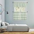 thumbnail image 5 of Sage Green Striped Kitchen Curtains Sets for Windows 24 Inch Length, Farmhouse Vintage Stripes Rod Pocket Window Treatments Tier Curtains and Valances Set for Bedroom/Bathroom, 5 of 8