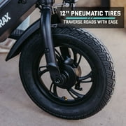 GOTRAX AERO Foldable Electric Scooter with Seat, Foot rest pad,12 inch Tire, 350W Rear Suspension Electric Scooter for Teens and Adults