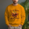 thumbnail image 3 of Men's 330g 100% Cotton Dropped Shoulder Crew Neck Sweatshirt-Pumpkin Man, 3 of 15