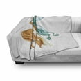 thumbnail image 3 of Anime Soft Flannel Fleece Throw Blanket, Pixie Girl Caricature with a Long Green Hair and Wings Fantasy Elf, Cozy Plush for Indoor and Outdoor Use, 50" x 70", Sea Green Ginger, by Ambesonne, 3 of 6