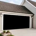 thumbnail image 4 of Black Garage Door Cover Banner 6 x 13 FT, Solid Color Farmhouse Black Garage Door Curtains Backdrop with Grommets for Indoor Outdoor Wall Party Porch Yard Decorations Background, 4 of 9