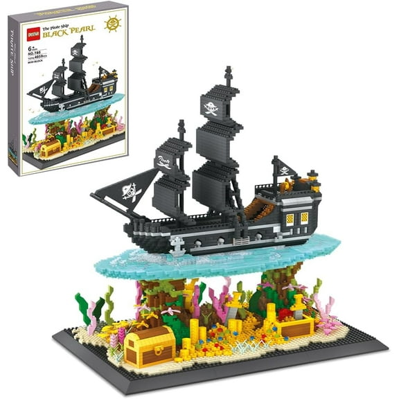 Pirate Ship Building Kit, 4059PCS Micro Building Block Set, Build-and-Display Toy for Adults, Home Decor Gifts for Teens and Adults with A Passion for Pirate Ship