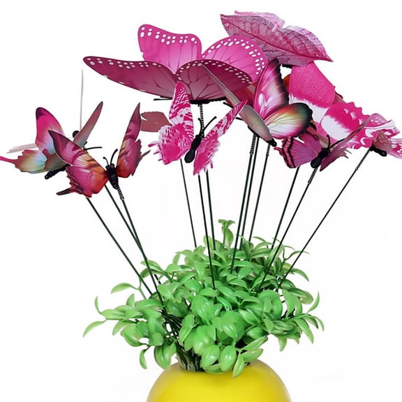 EDHITNR Plunger Flower Pot Vase, Plastic Bonsai Planter for Gardening, Decorative Green Pots for Home Furnishing Floral Arrangement, Hot Pink