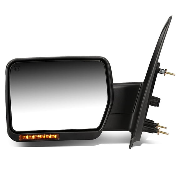 DNA Motoring For 04-14 Ford F150 Powered Heated LED Signal Puddle Light Driver Left Side Mirror
