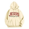 thumbnail image 2 of Christian Hoodies for Women 2025 Jesus Hoodie Y2K Graphic Hoodie with Pockets Hooded Sweatshirt Women Pullover, 2 of 7