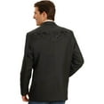 thumbnail image 3 of Scully Leather Black Floral Tonal Emb. Mens Blazer Big  Tall, 3 of 3