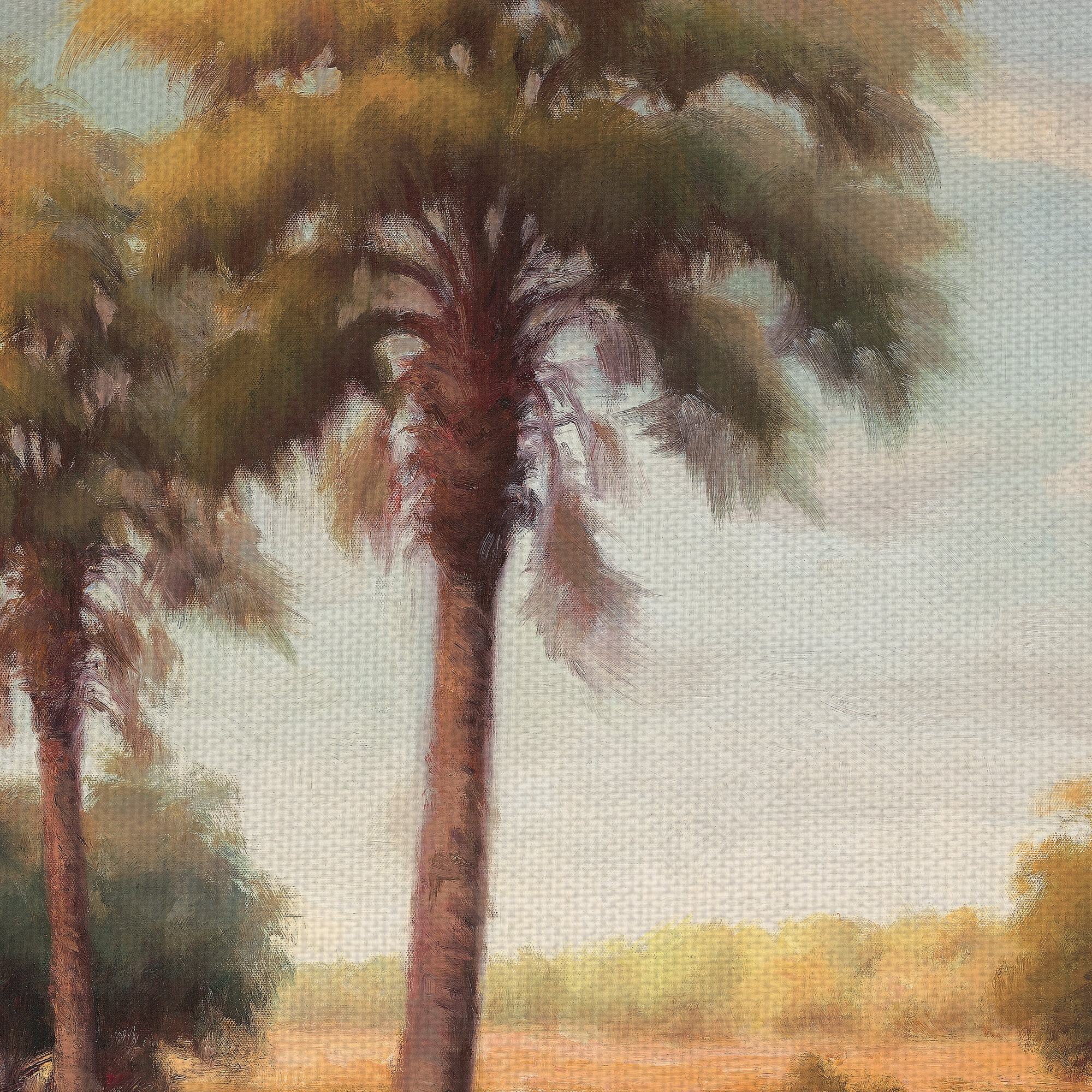 Masterpiece Art Gallery Palm Trees In the Tropics II by Haibin Canvas Art Print 24" x 24"