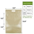 thumbnail image 2 of Muka 100 Pcs Kraft Heat Sealable Stand Up Pouch Bags w/ Matte Window, 9.3"W x 13.8"H x 4"D, 7 mil, 2 of 7