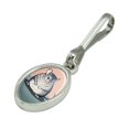 thumbnail image 2 of Cute Chinchilla Antiqued Oval Charm Clothes Purse Suitcase Backpack Zipper Pull Aid, 2 of 3
