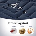 thumbnail image 3 of Funda reversible para sofá, protector de muebles, resistente al agua, correas elásticas, fundas para sofá, mascotas, para sentarse (sofá de gran tamaño, azul marino/beige), 3 of 4