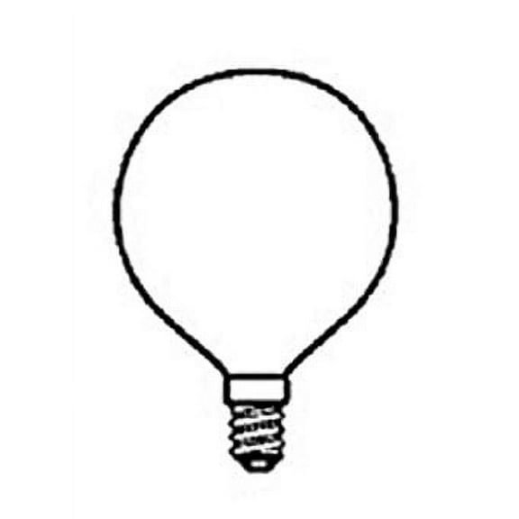 B&P Lamp® 2"Dia.25W G-16.5 Bulb, Clear, Candelabra Base