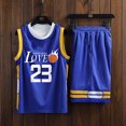 thumbnail image 4 of Summer Men's 23 Basketball Jersey Set Club Training Clothes Quick drying Breathable Mesh Material Tank Top Shorts Set, 4 of 5