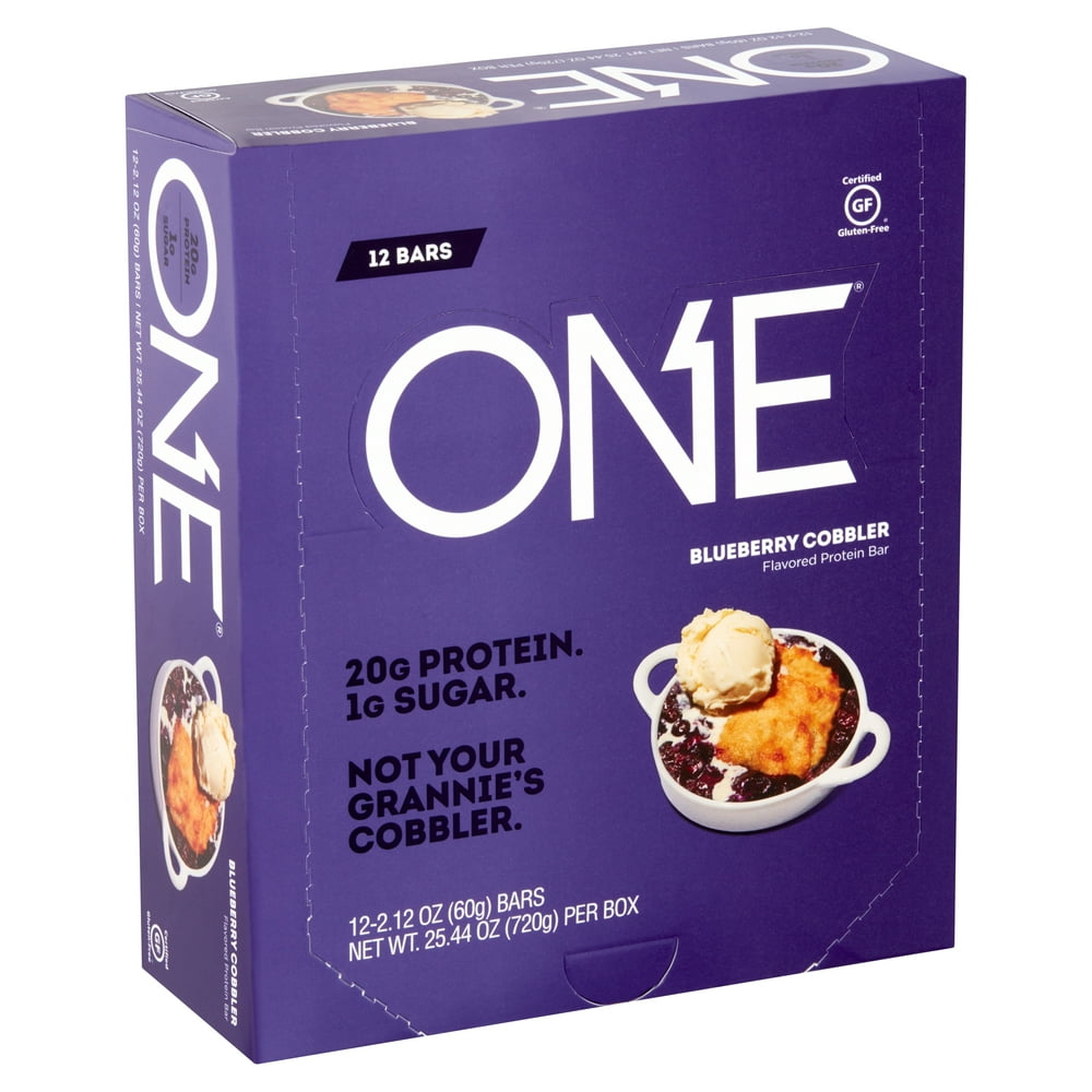 One Protein Bar, Blueberry Cobbler, 20g Protein, 12 Ct