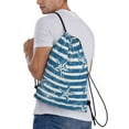 thumbnail image 3 of Bingfone Ocean On Striped Drawstrings Backpacks Bags For Men Women Gym Drawstrings Bag, 3 of 9