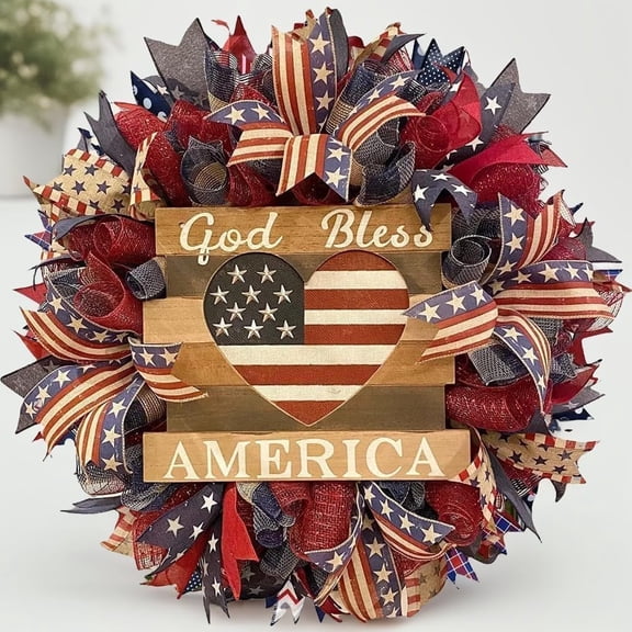 250th Anniversary Eagle Wreath, 3D Eagle Wreaths for Front Door, Memorial Day Summer Wreath, Festival Garland 4th of July Decoration Front Wall Home Decor