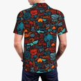 thumbnail image 6 of Salouo Doodle Barbeque for Men's Short Sleeve Polo Shirts,Polo Shirts for Men Performance Short Sleeve Golf Shirt Athletic Casual Collared T-Shirt-Small, 6 of 8