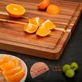 thumbnail image 3 of 20x15 Inch Acacia Cutting Board for Kitchen, Large Wooden Cutting Board Easy Storage Wooden Chopping Boards Reversible with Juice Groove, 3 of 6