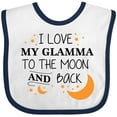 thumbnail image 3 of Inktastic I Love My Glamma to the Moon and Back Boys or Girls Baby Bib, 3 of 4