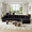 Black, variant on Eyisean 131" L Shaped Chenille Sectional Boneless Couch with Chaise, Oversized Cloud Sectional Couch with 10 Pillows, No Assembly Required, Deep Seat Corner Curved Sofa Couches for Living Room