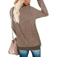 thumbnail image 4 of Pull-Over Doux pour Femmes Manches Longues Tunique Chandail en Molleton, 4 of 5