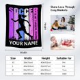 thumbnail image 3 of Personalized Soccer Blanket for Girls, Soccer Gifts for Girls Women Teen, Soccer Team Blankets Gifts for Girls Team Players, 50"x60" Soft Cozy Throw Blankets for Outdoor Travel, Sport Room Decor, 3 of 6