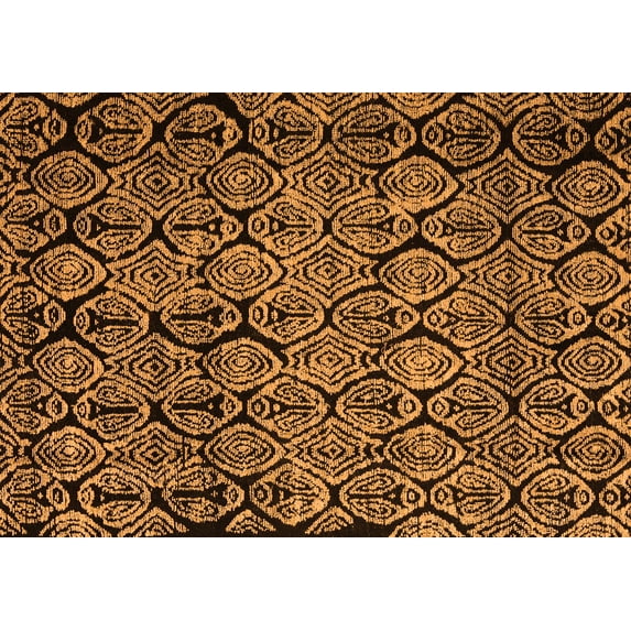 Ahgly Company Indoor Rectangle Abstract Orange Modern Area Rugs, 2' x 4'