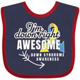 thumbnail image 3 of Inktastic Im Down Right Awesome Down Syndrome Awareness with Arrow Boys or Girls Baby Bib, 3 of 4