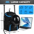 thumbnail image 4 of Bolsa deportiva GRANDUP para béisbol, sóftbol, rugby, negro y azul, 4 of 7