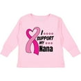 thumbnail image 3 of Inktastic Breast Cancer Awareness I Support My Nana with Pink Ribbon Boys or Girls Long Sleeve Toddler T-Shirt, 3 of 5