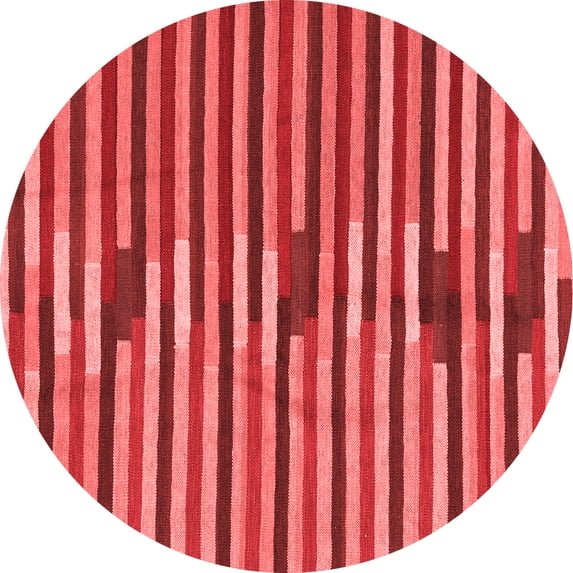 Ahgly Company Indoor Round Southwestern Red Country Area Rugs, 3' Round