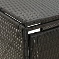 thumbnail image 6 of vidaXL Triple Wheelie Bin Shed Black 81.5"x31.5"x46.1" Poly Rattan, 6 of 6