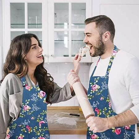 

YiFudd 2PC Cooking Barbecue Kitchen Outdoors Apron With Two Pockets Aprons for Cooking Painting - Applies to Everyone