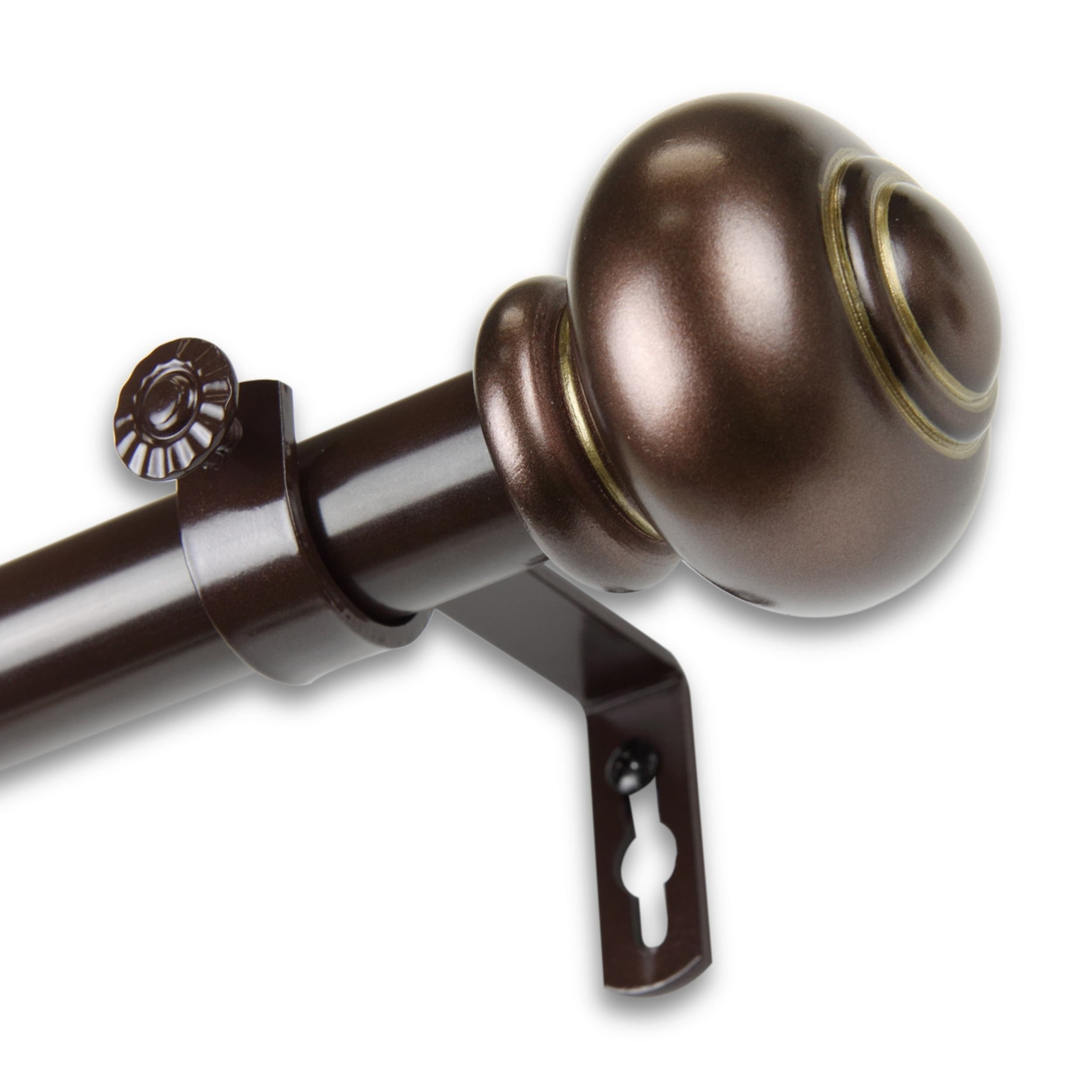 InStyleDesign Coiled 1 inch Diameter Adjustable Curtain Rod bronze 160