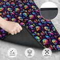 thumbnail image 3 of Cauagu rainbow color Skull mushroom Pattern Car Floor Mat Set of 4,Car Carpet Mats Car Mats with Anti-Slip Backing & Driver Heel Pad Universal Fit for Cars/Trucks/SUV/Vans, 3 of 6